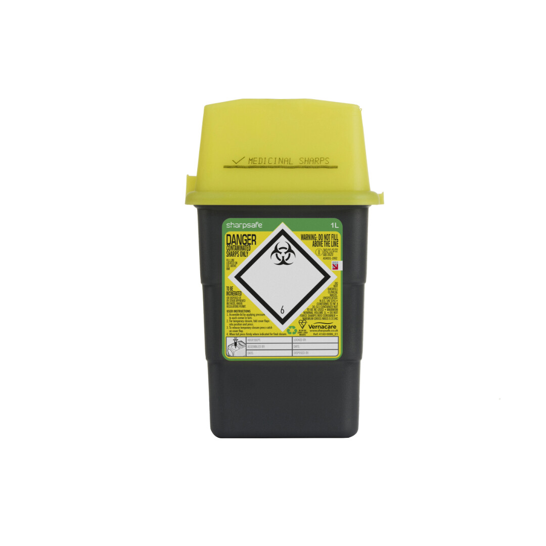Yellow Sharps Bin - auximage1