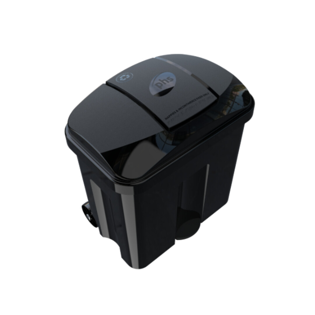 phs ReVive BLACK ONYX MAXI XTRA 60L Nappy Disposal Bin - primary