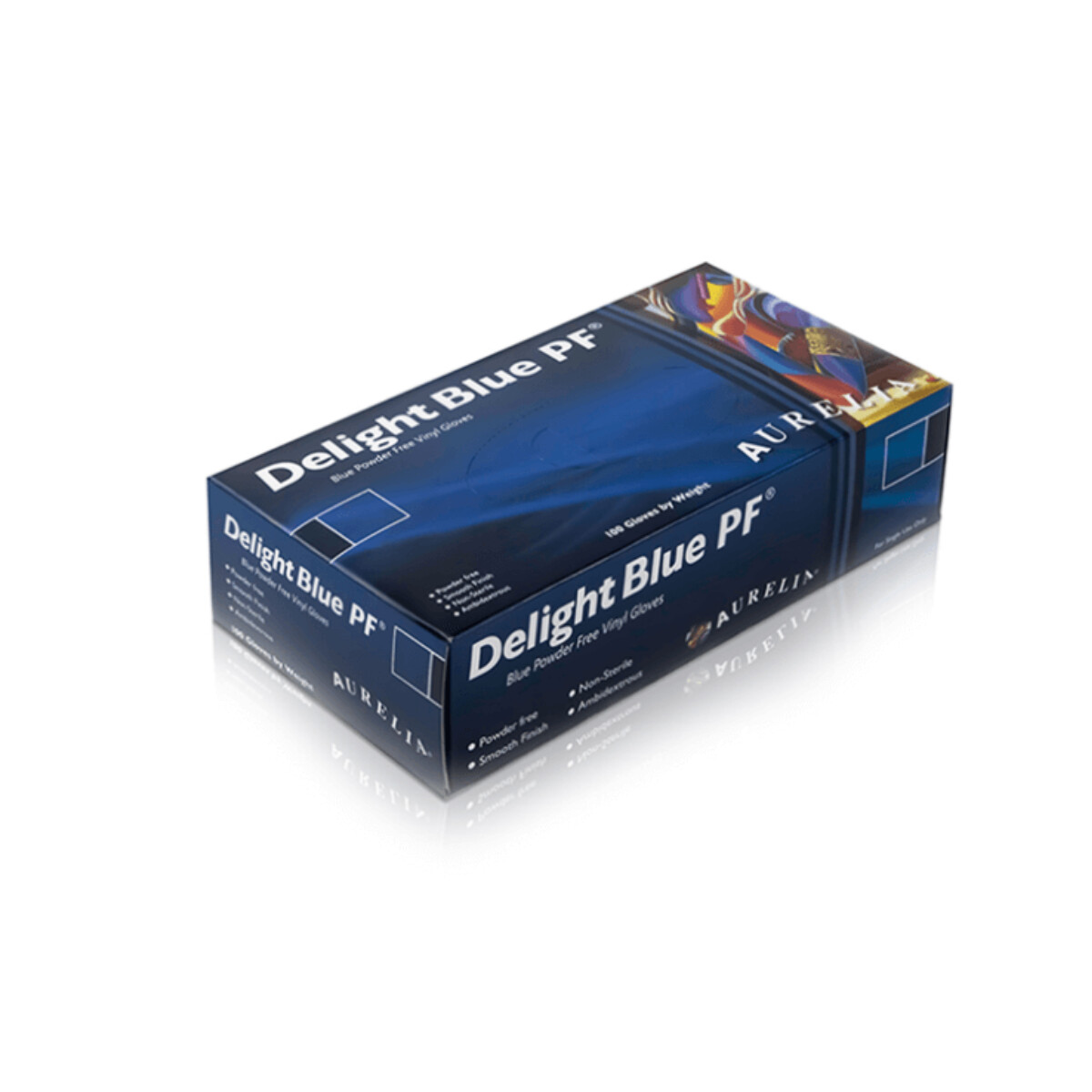 Vinyl Powder Free Gloves Blue - S (Pack of 100) - primary