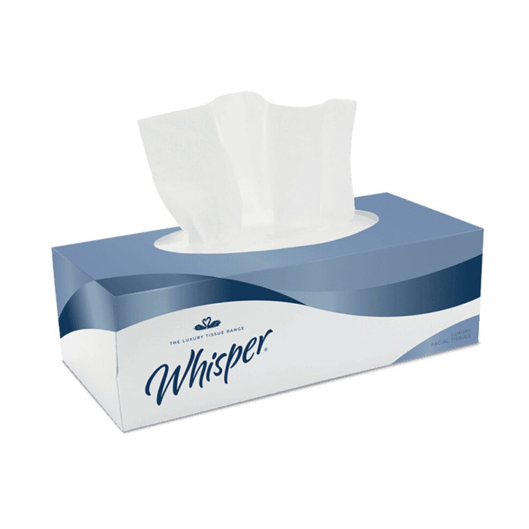 Facial Tissues 36 Boxes of 100 Tissues White 2-Ply - primary