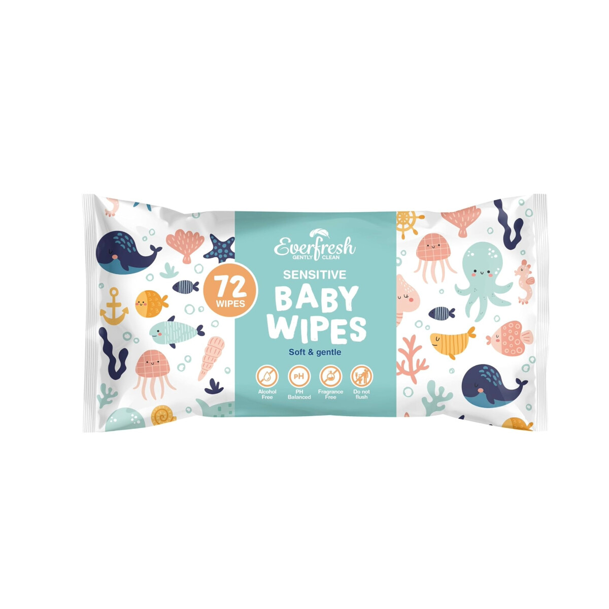 Unscented Baby Wipes 12 packs of 72 wipes - primary