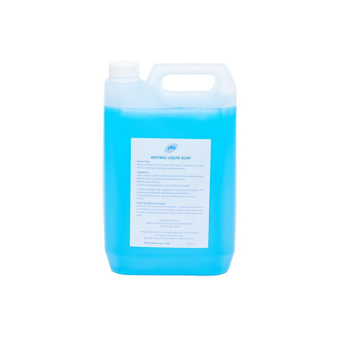 phs Blue Antibacterial Liquid Hand Soap 5L - primary