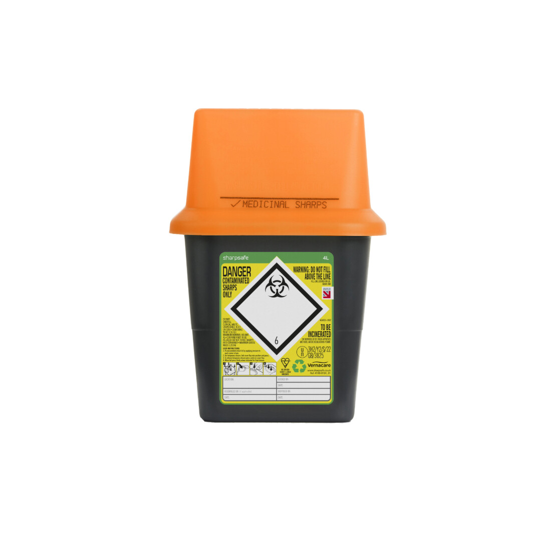 Orange Sharps Bin - auximage2