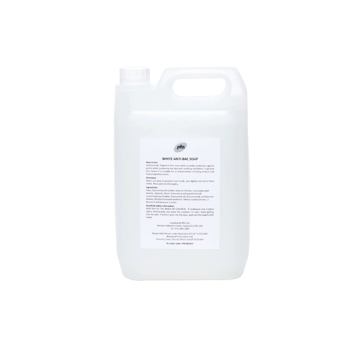 phs White Antibacterial Hand Soap 5L - primary