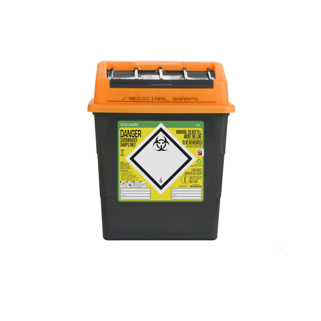 Orange Sharps Bin - auximage3