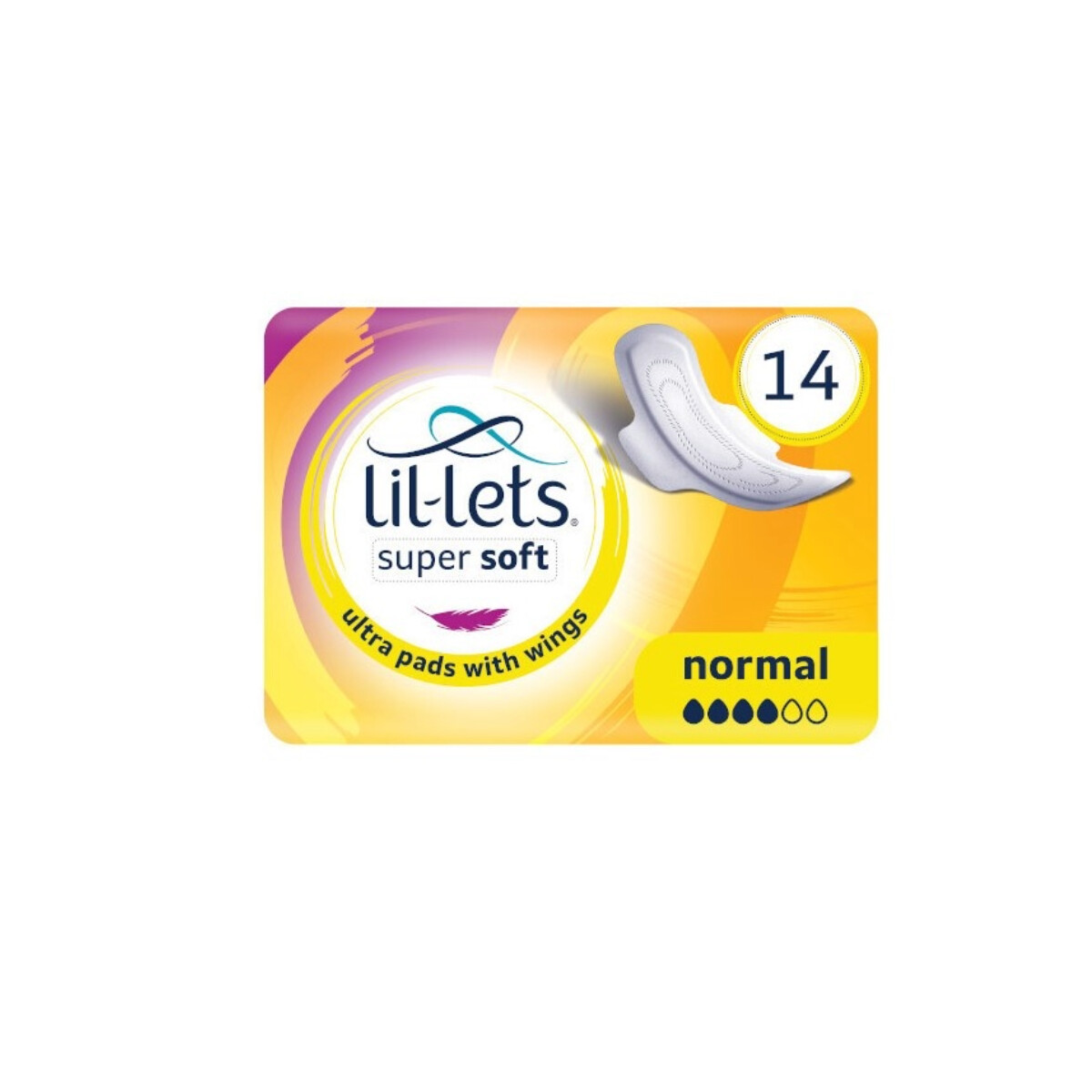 Lil-Lets Super Soft Pads Normal (Pack of 14) - primary