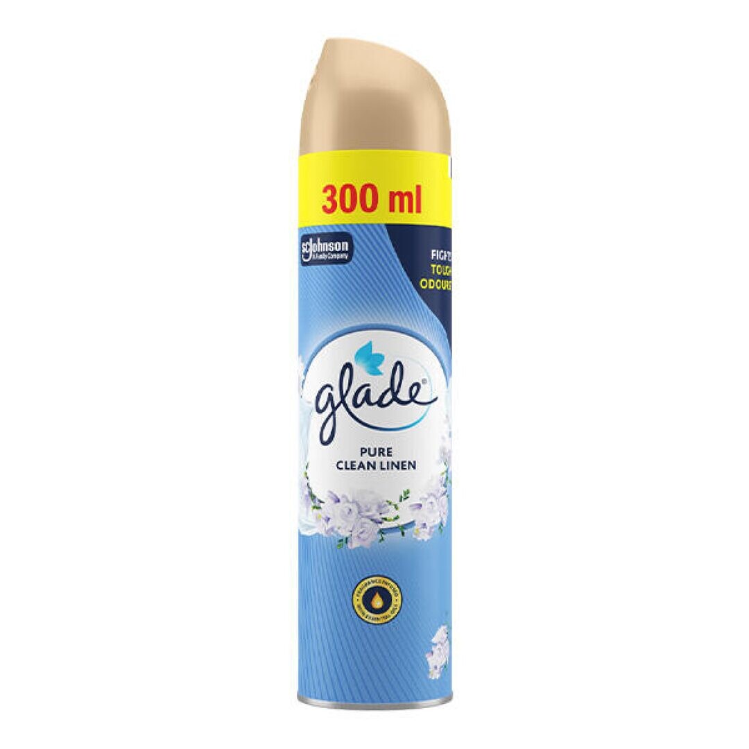 Glade Pure Clean Linen Air Freshener 300ml Aerosol