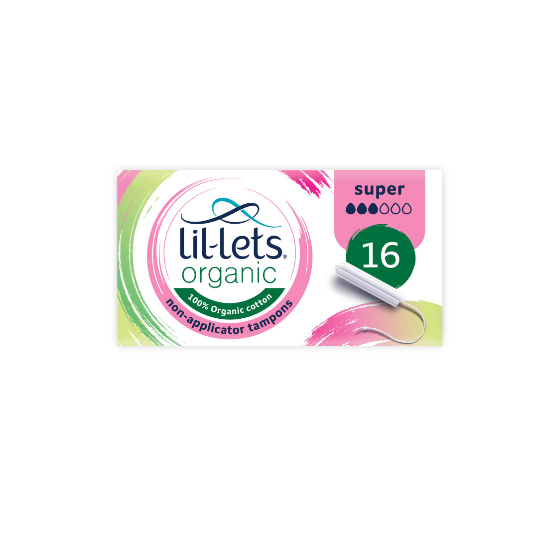 Lil-Lets Organic Non Applicator Super 16 per pack