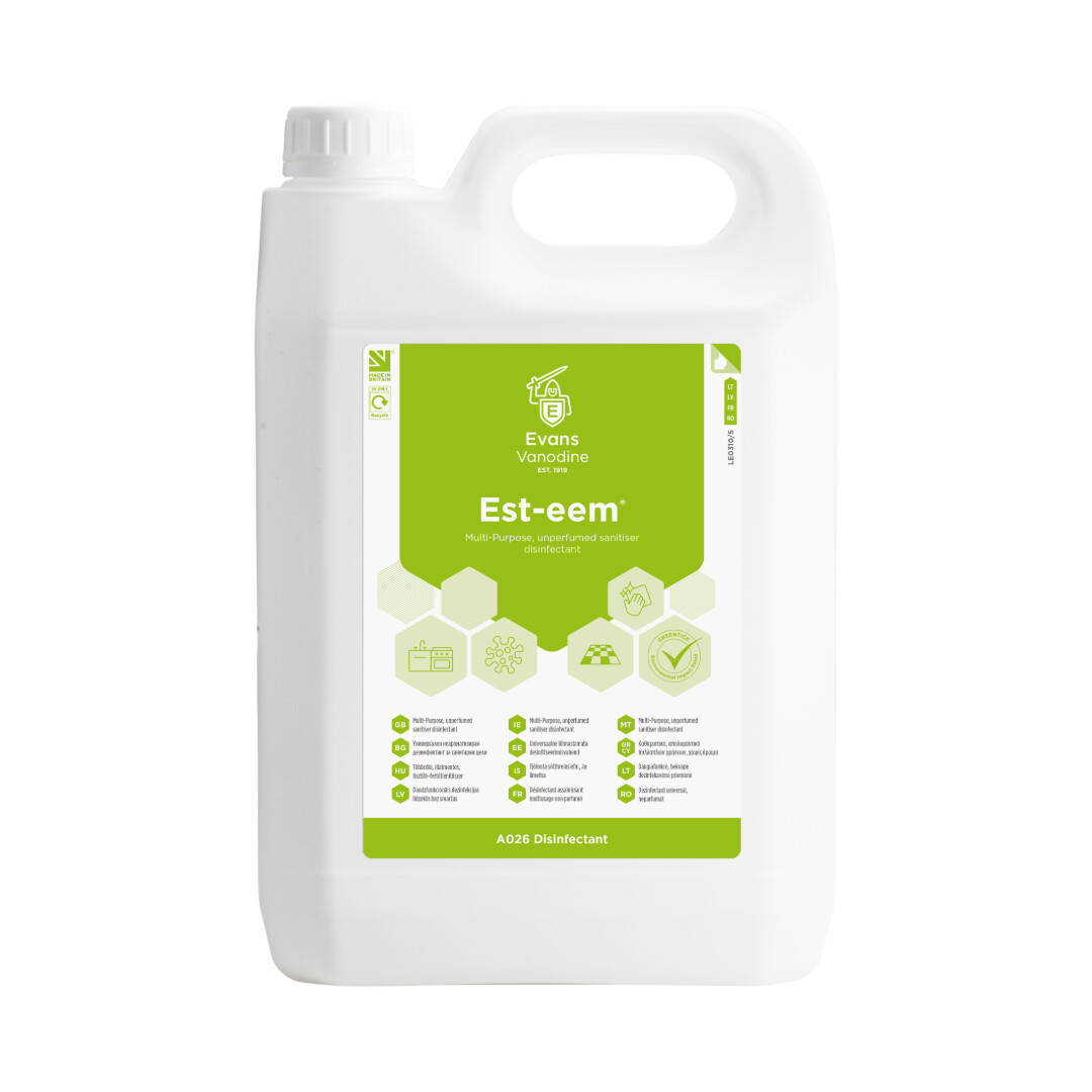 Evans Esteem Bactericidal Unperfumed Cleaner Sanitiser 5L