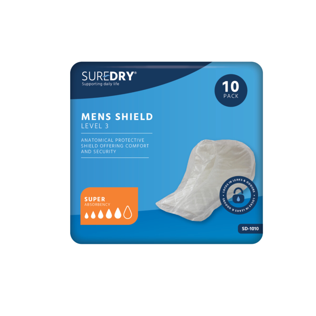 SureDry Mens Shield Level 3 (Pack of 10)