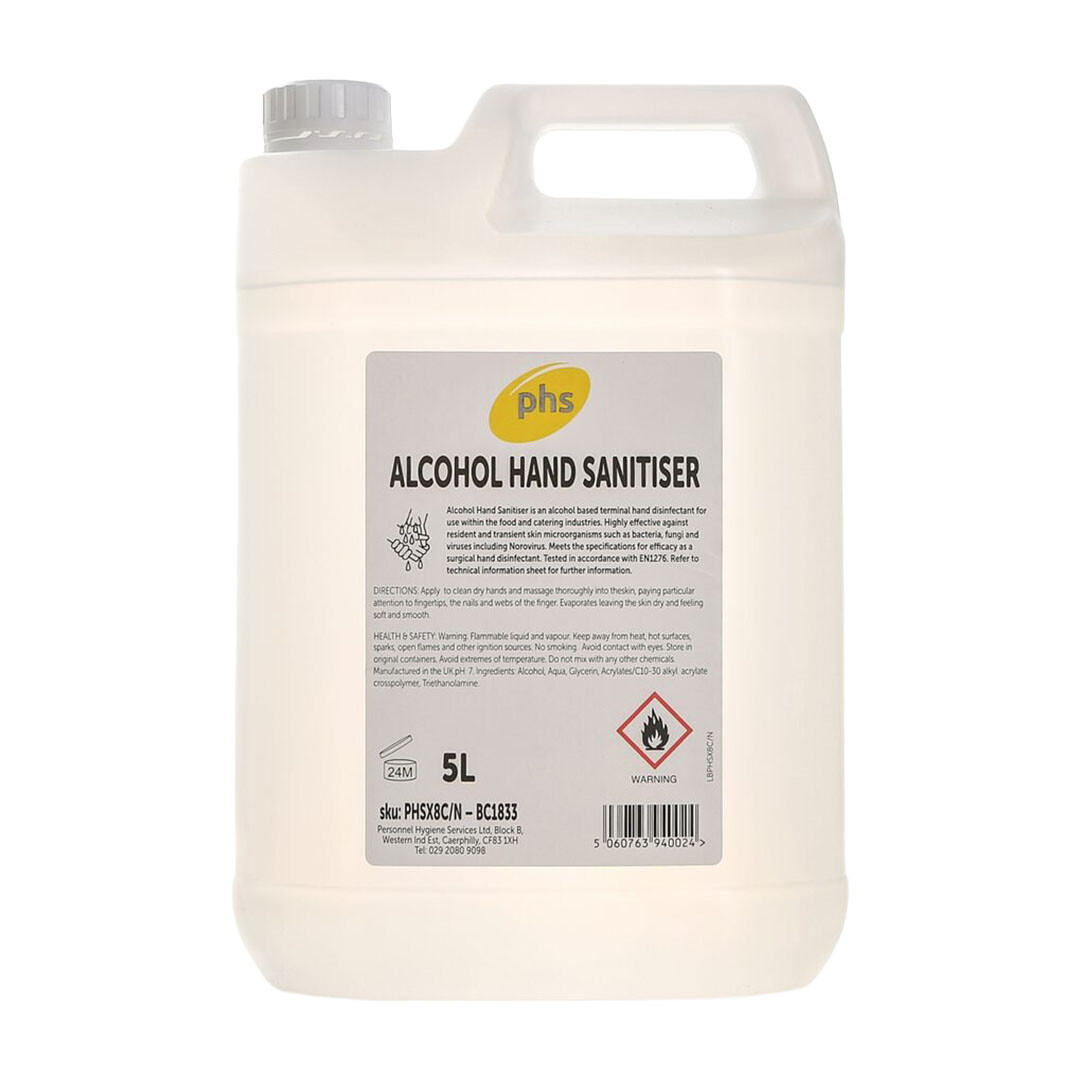Alcohol Hand Sanitiser 5L (Pack of 2)
