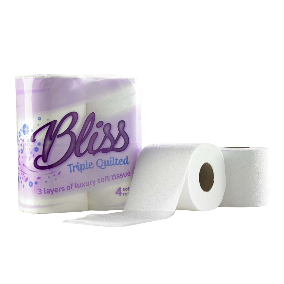 Bliss Luxury 3-Ply 200 Sheets Standard Toilet Paper (Pack of 40)