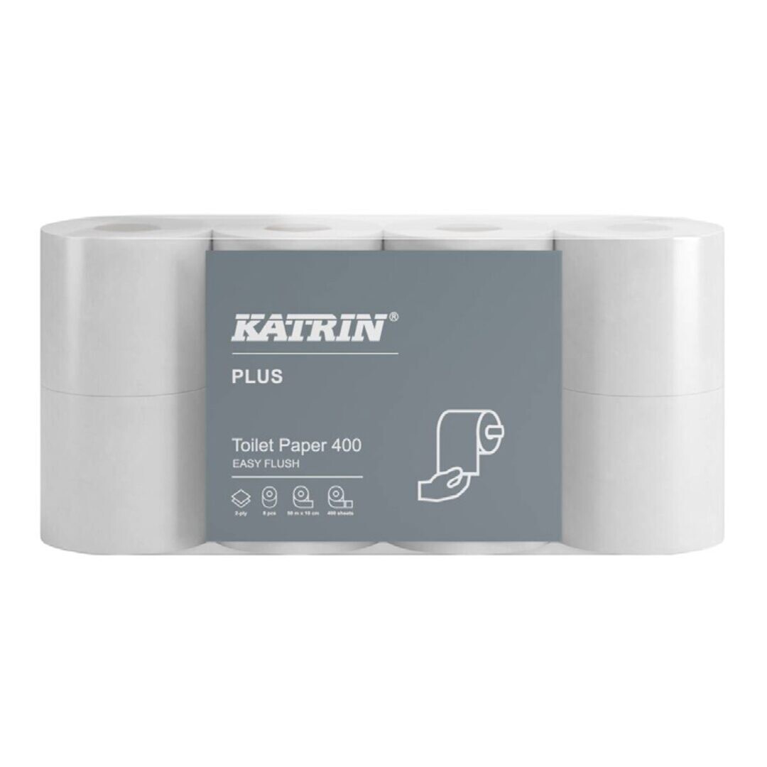 Katrin Plus 2-Ply Easyflush Toilet Paper 400 sheets (Pack of 40)