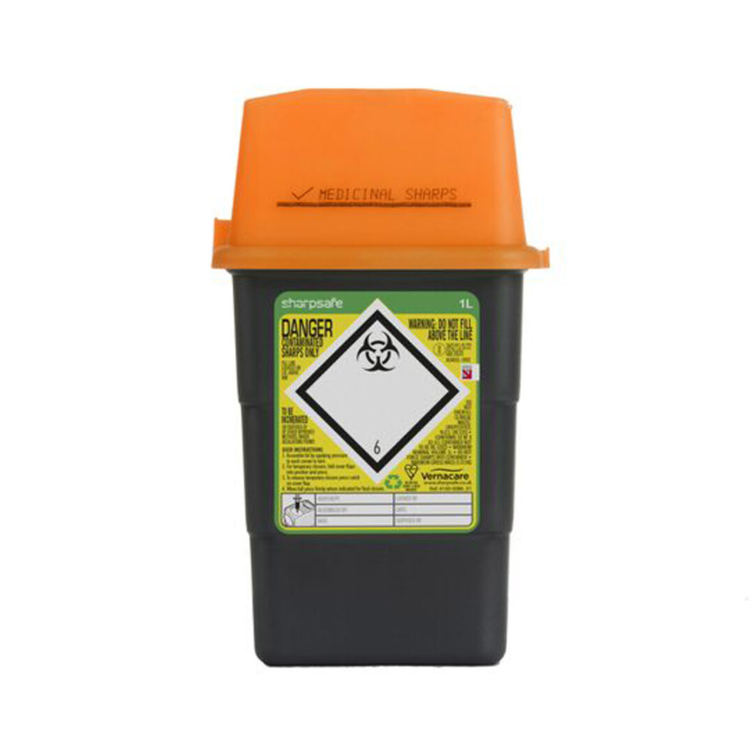 Orange Sharps Bin