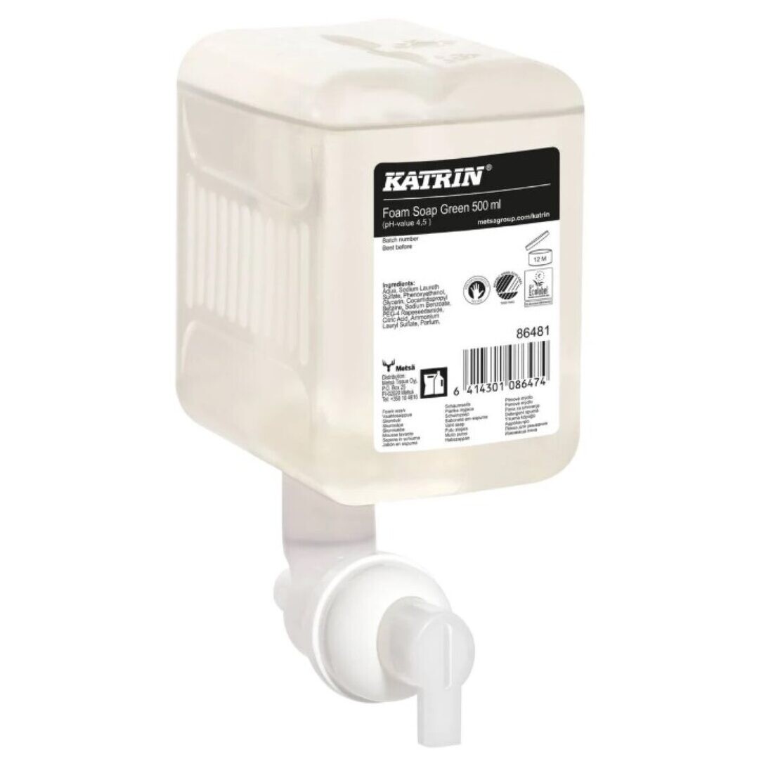 Katrin Commercial Hand Wash Foam 500ml - Green (Pack of 12)