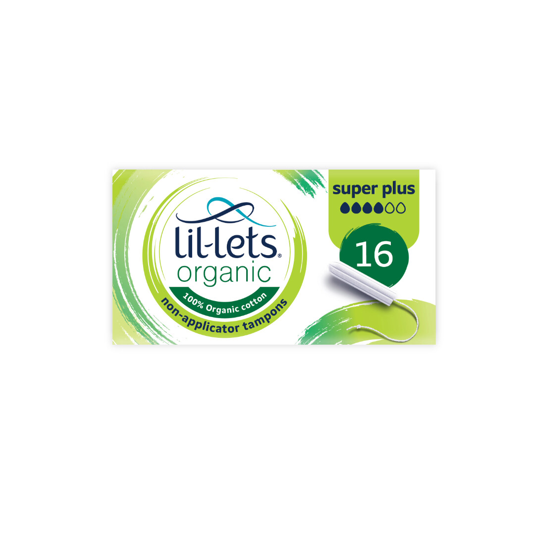 Lil-Lets Organic Non Applicator Super Plus 16 per pack
