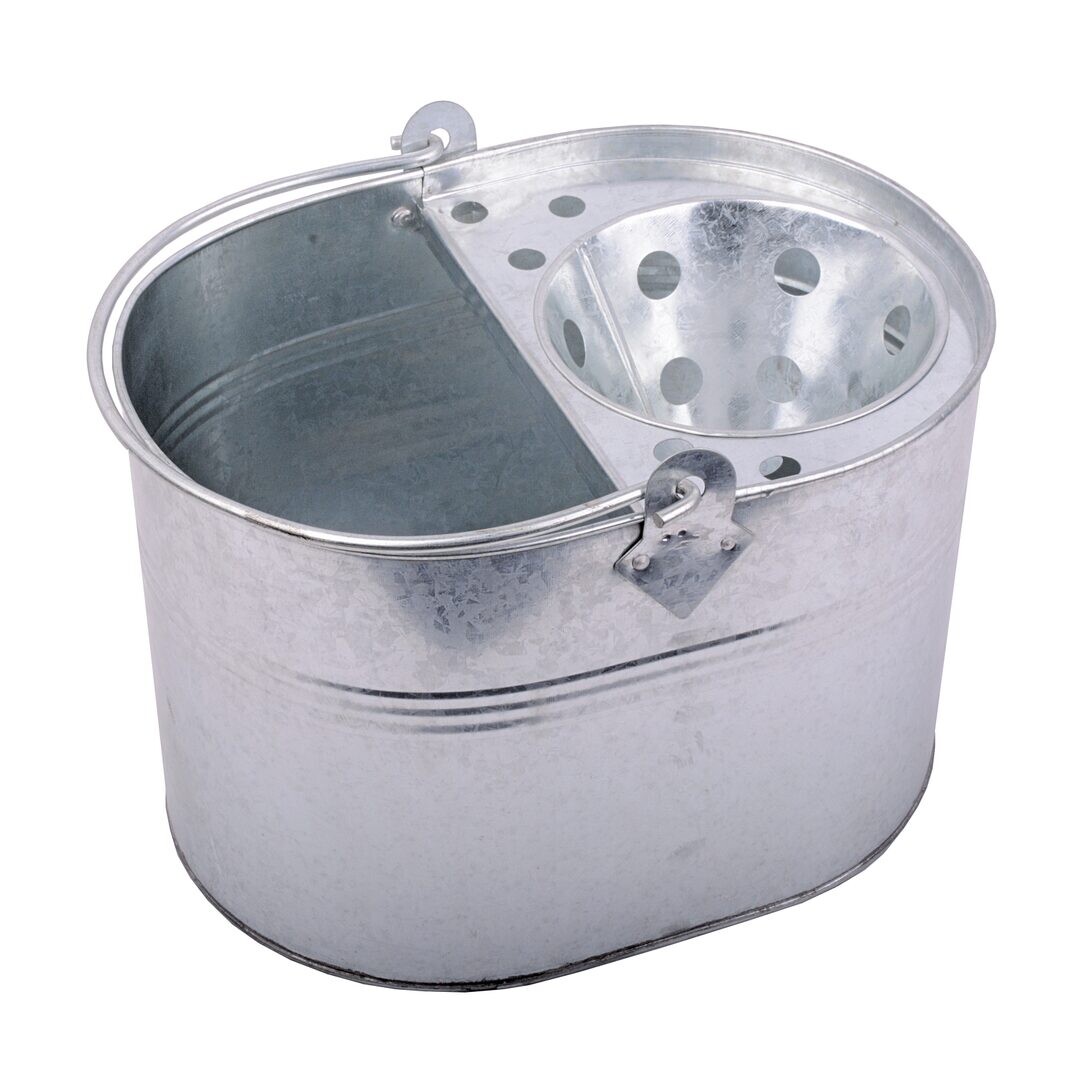 Galvanised Metal Mop Bucket Sieve Wringer 10L