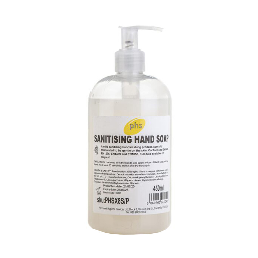 Sanitising Hand Soap 450ml (Pack of 6)