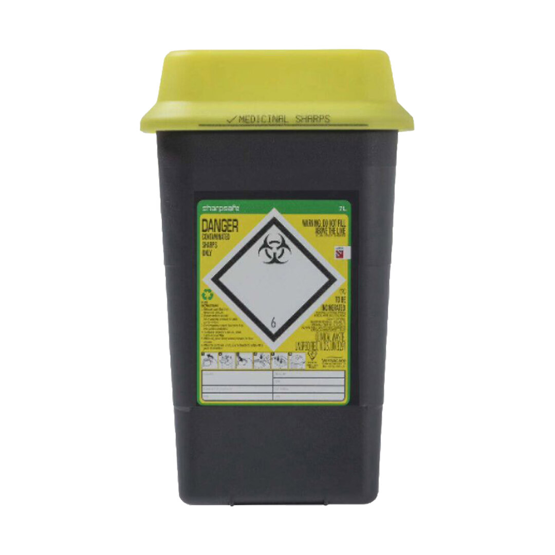 Yellow Sharps Bin - 7L