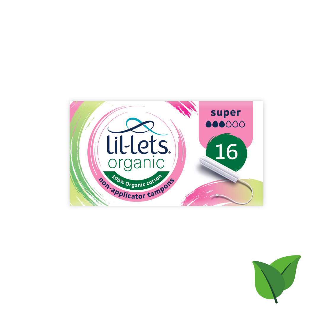 Lil-Lets Organic Non Applicator Super 16 per pack