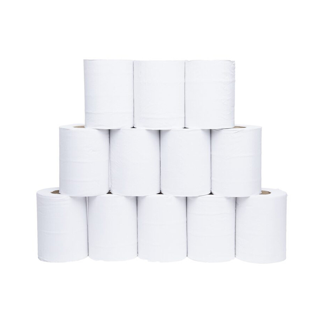 Mini Centrefeed Roll White 2-Ply 60m (Pack of 12)
