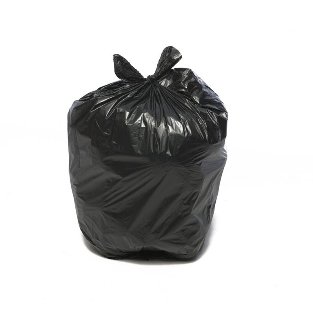 Black Refuse Sack Galaxy 18"x29"x39" 100gauge (Pack of 200)