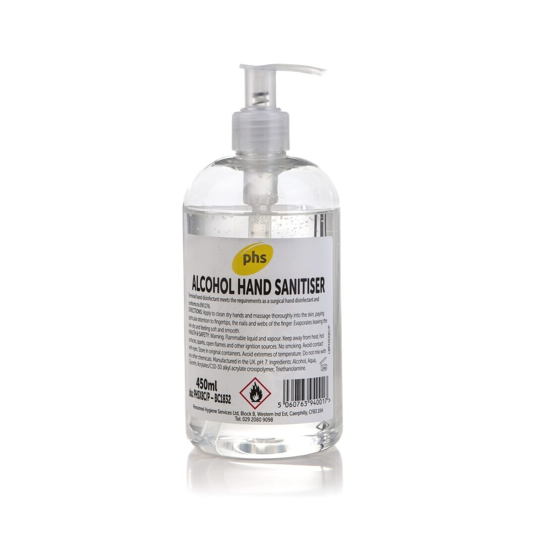 Alcohol Hand Sanitiser 450ml (Pack of 6)