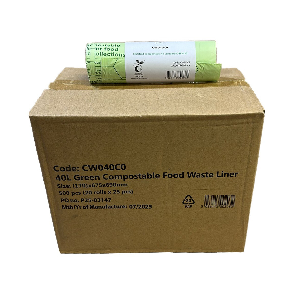 Compostable Liner 40L (Pack of 500)
